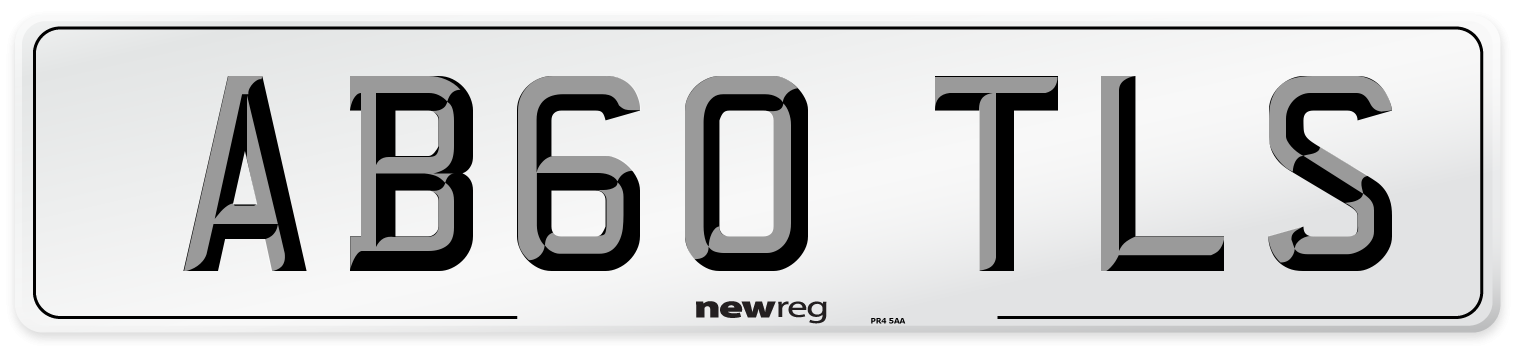 AB60 TLS Number Plate from New Reg